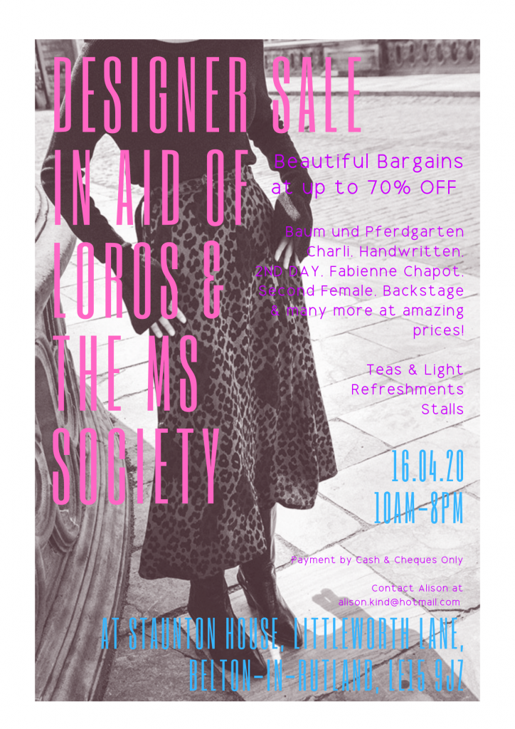 Designer Sale at Staunton House in aid of Loros and the MS Society